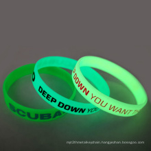 Custom Luminous Silicone Bracelet, Glow In Dark Silicone Bracelet